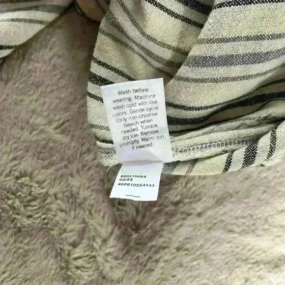 Sonoma Belted Jumpsuit Linen Blend Sz M. Cropped Wide Leg VNeck Sleeveless NWT - Picture 15 of 15